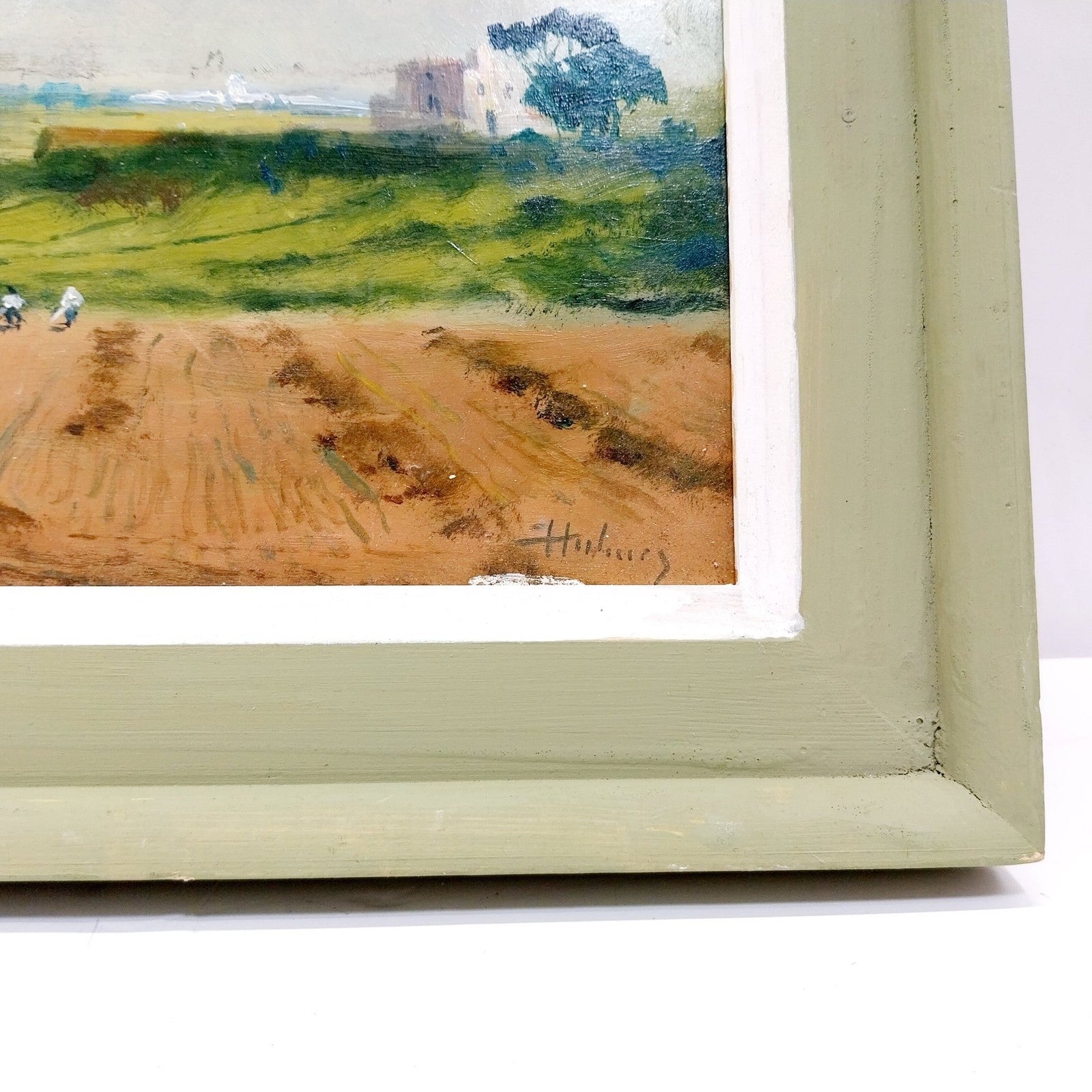 Evocative Maltese Landscape: Original Oil Painting on Canvas – Farmland Scene near Siggiewi (Mid-Century)