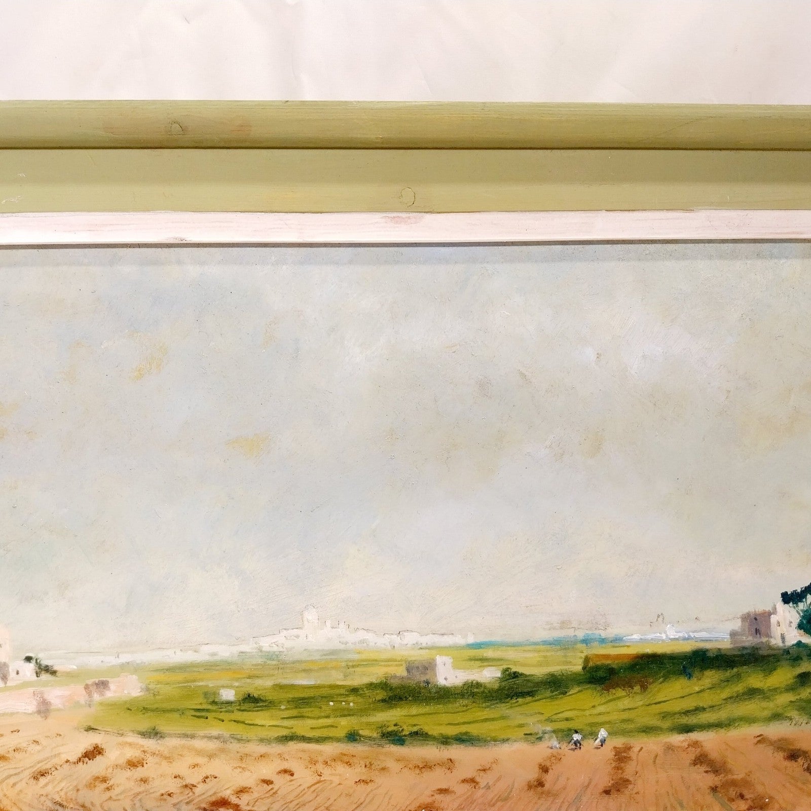 Evocative Maltese Landscape: Original Oil Painting on Canvas – Farmland Scene near Siggiewi (Mid-Century)