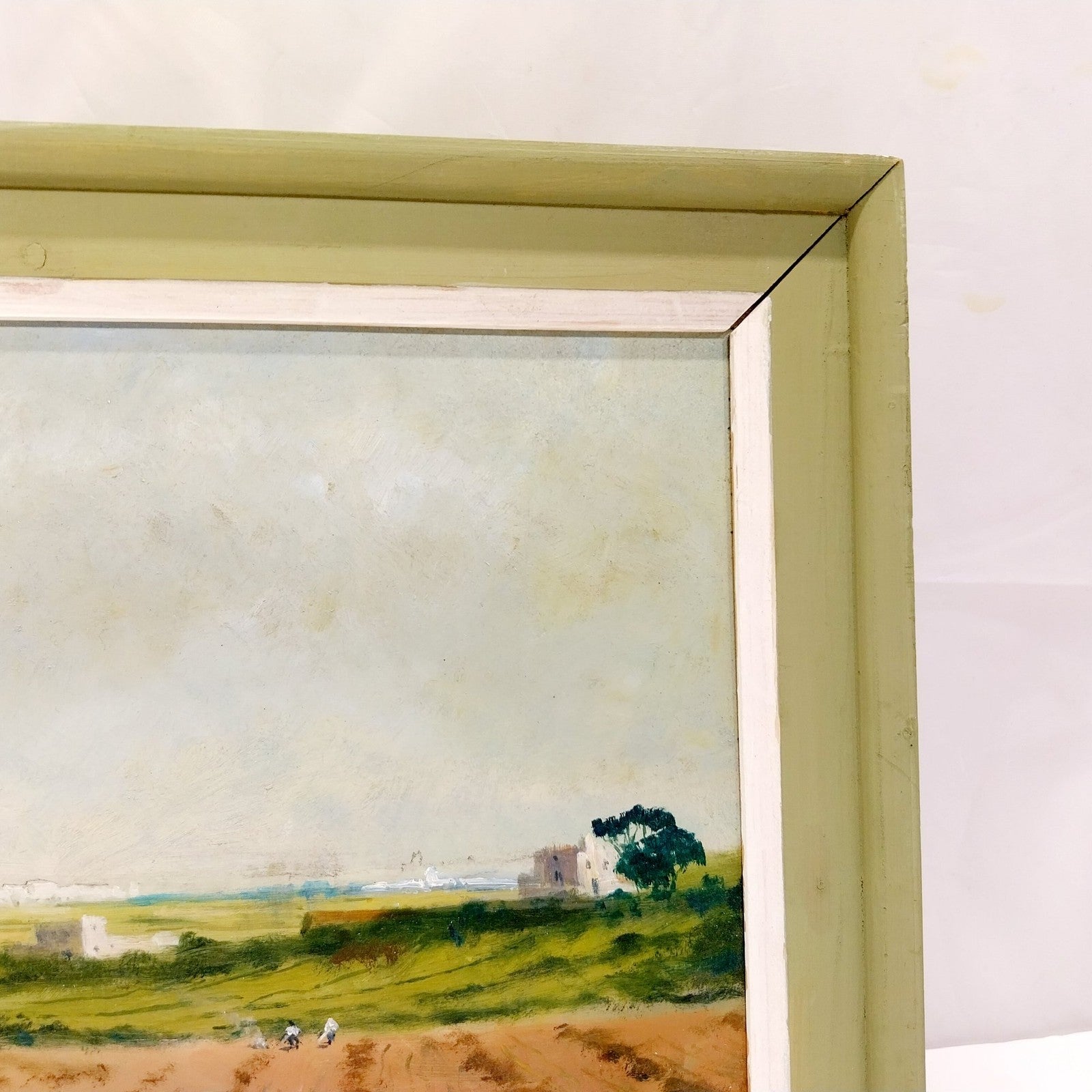 Evocative Maltese Landscape: Original Oil Painting on Canvas – Farmland Scene near Siggiewi (Mid-Century)