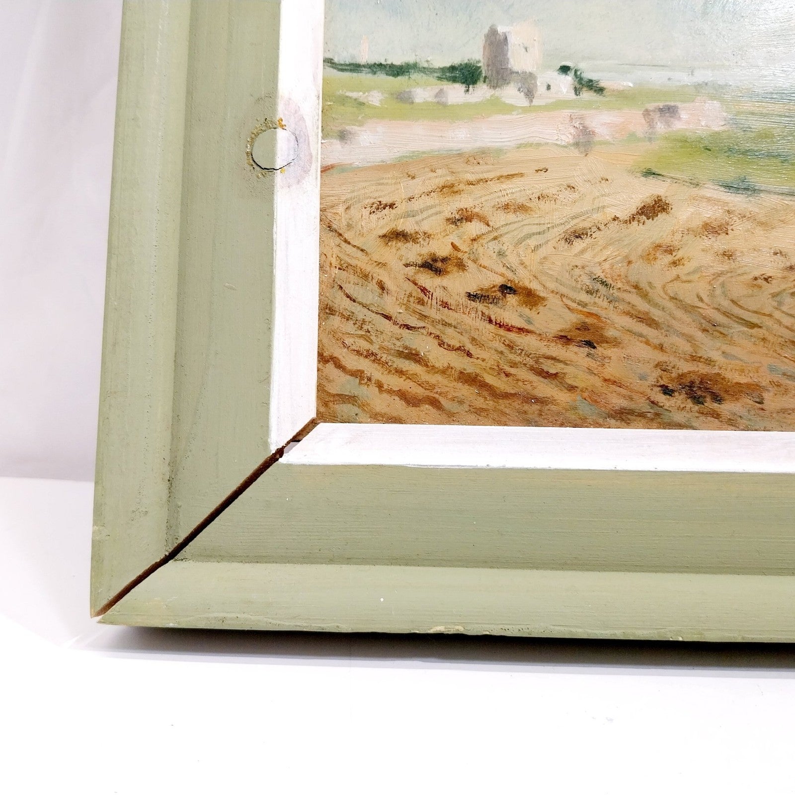 Evocative Maltese Landscape: Original Oil Painting on Canvas – Farmland Scene near Siggiewi (Mid-Century)